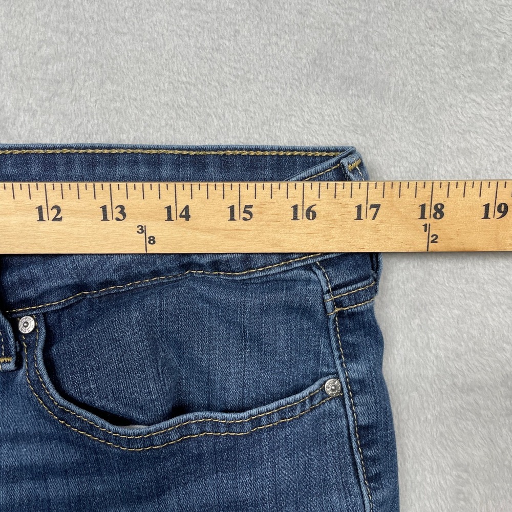 Denizen Levi's Bootcut Jeans Womens 16M 33x32 Blue Mid Rise Distressed - Picture 6 of 14
